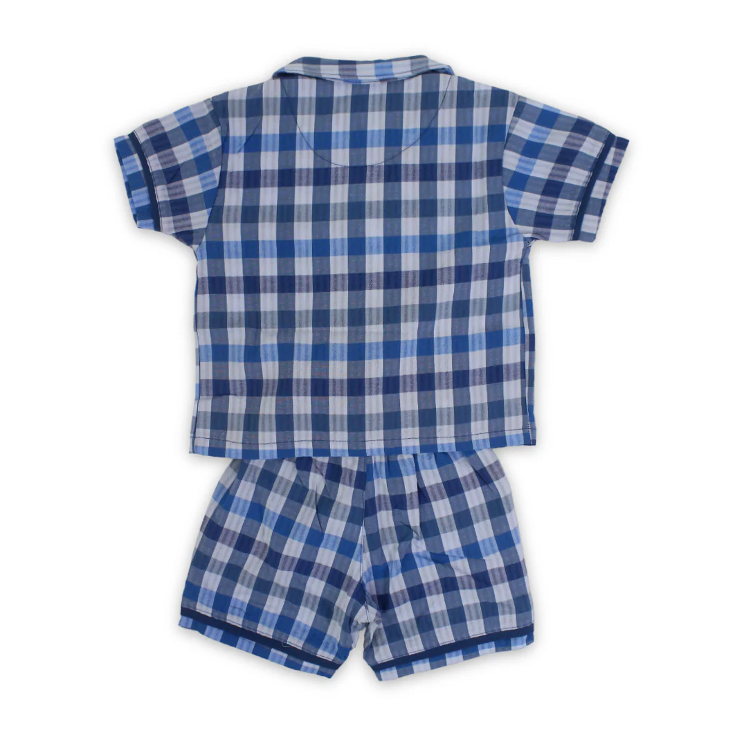 Baby Girls Cotton Pajama – Orange with Checkered