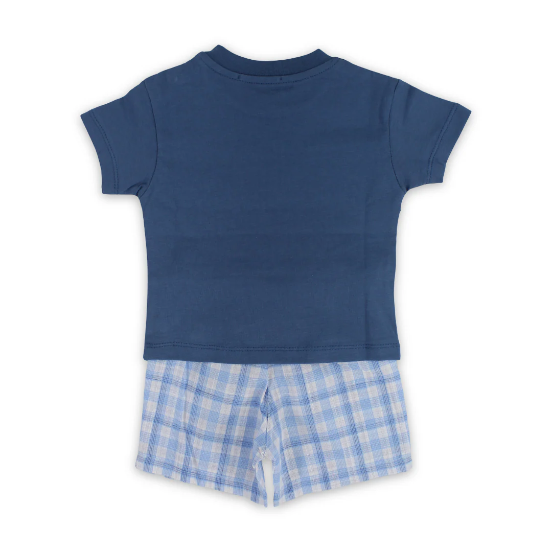 Baby Boys Cotton Pajama Set – Indigo