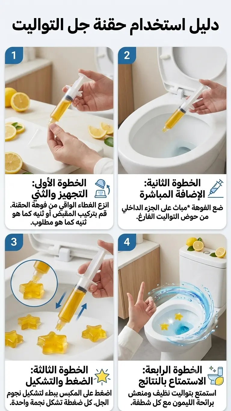 جل معطر ومنظف للمرحاض برائحة الليمون المنعشة