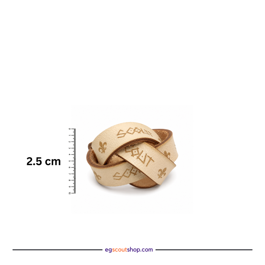 ويجل مزخرف جلد مقاس 2.5 سم – حلقة منديل كشافة بتصميم أنيق ومتين