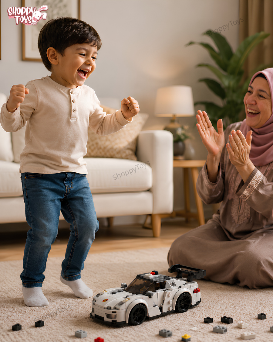 اسم المنتج: مكعبات بناء سيارات السباق المتحولة 2 في 1 - سيارة وروبوت