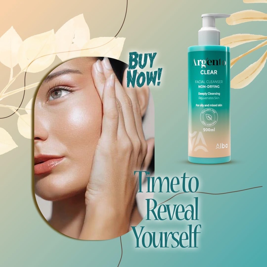 Argento clear facial cleanser skin cleanser 200ml