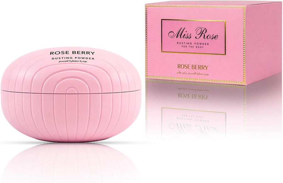 Rose Berry - Dusting Powder With Puff for the Body