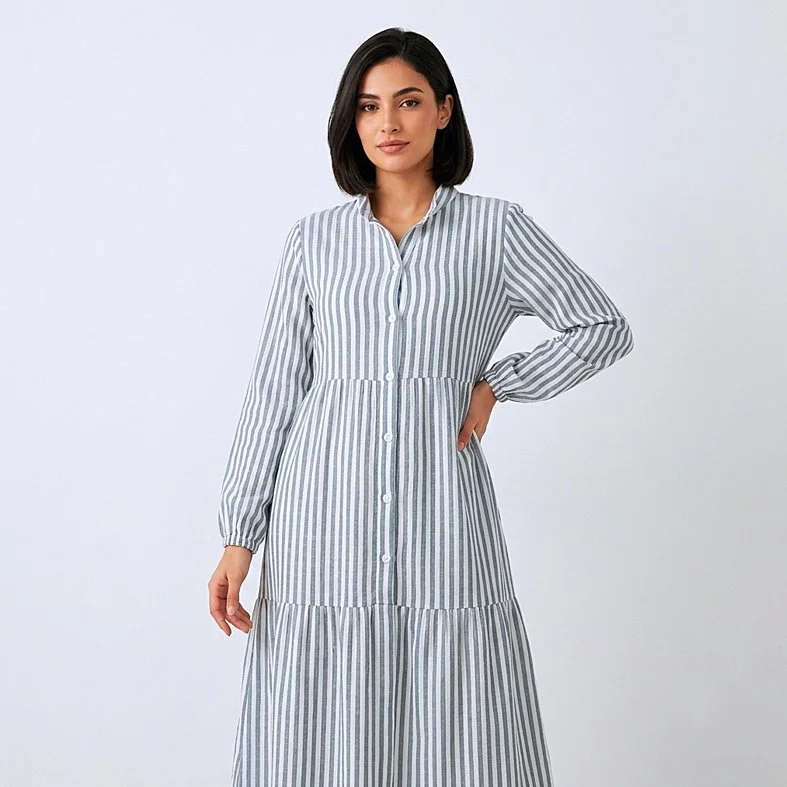 Linen Dress Striped