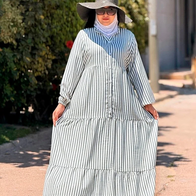 Linen Dress Striped