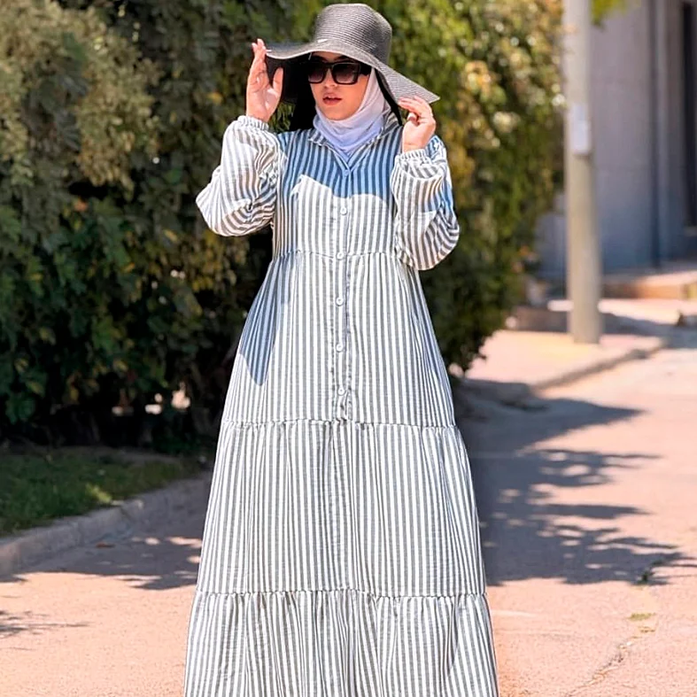 Linen Dress Striped