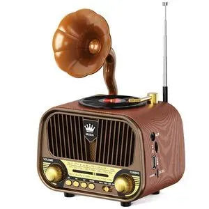  راديو خشبي أنتيك بمكبر صوت بلوتوث . Vintage Bluetooth Radio  