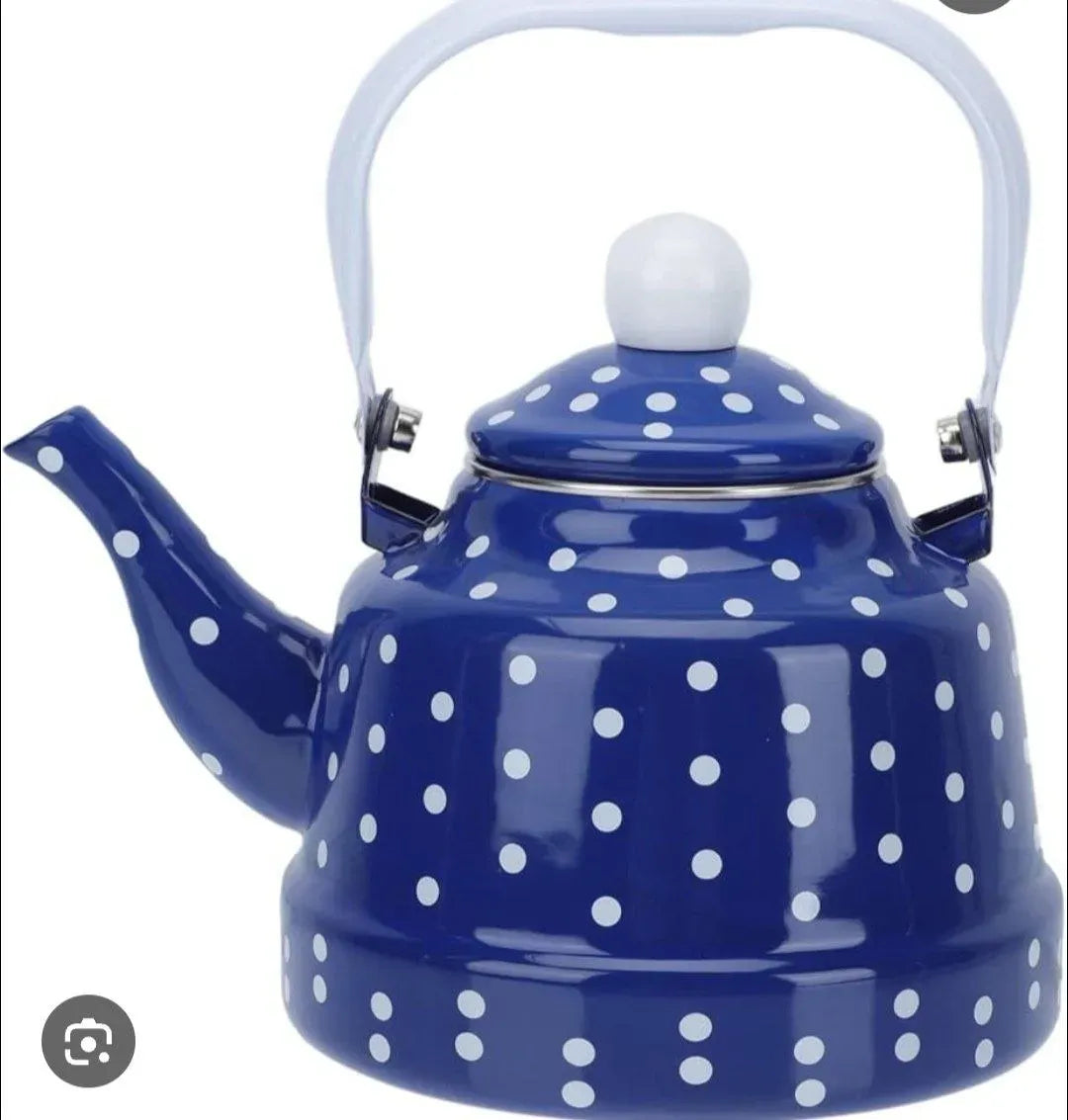 براد شاي معدني كلاسيكي "ريترو"  Dotted Tea Kettle