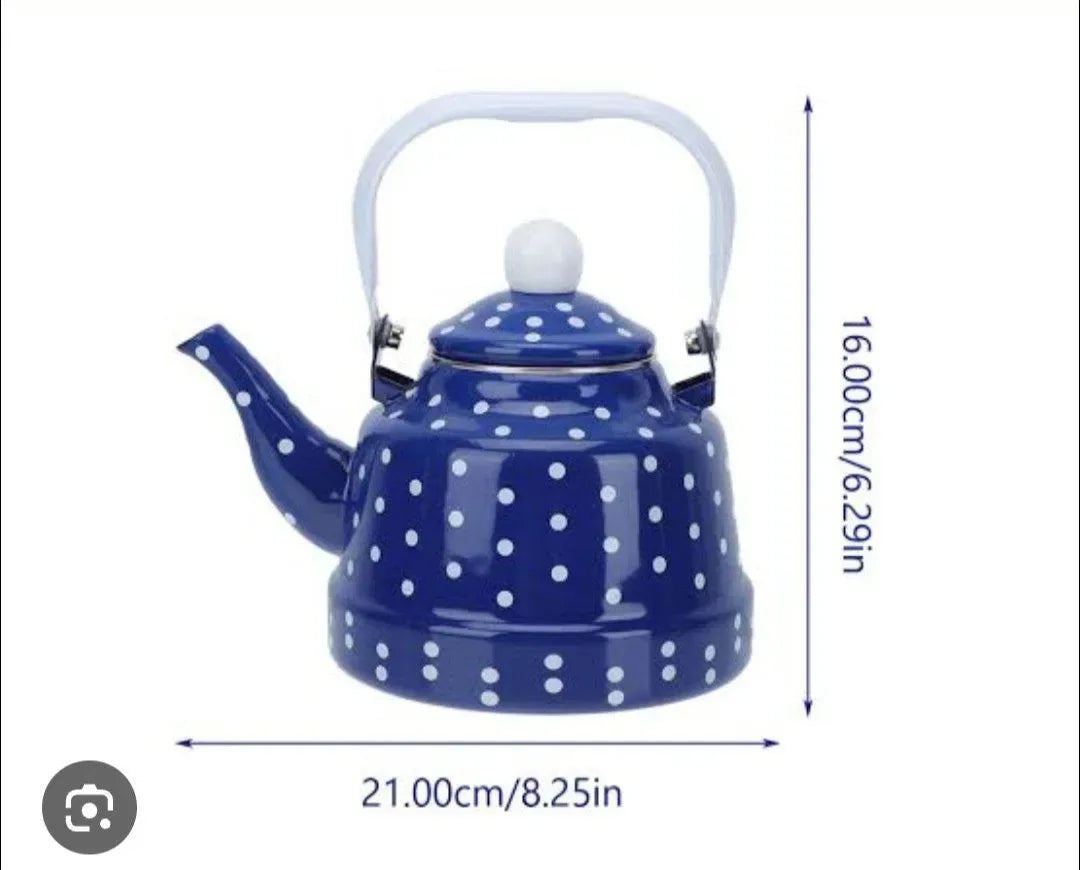 براد شاي معدني كلاسيكي "ريترو"  Dotted Tea Kettle