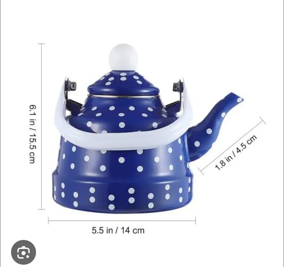 براد شاي معدني كلاسيكي "ريترو"  Dotted Tea Kettle