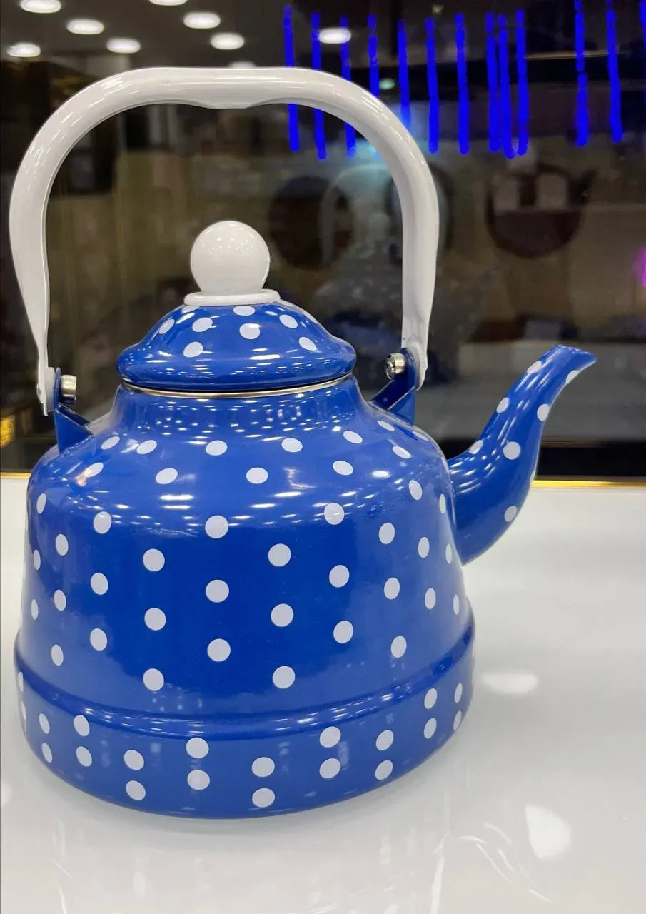 براد شاي معدني كلاسيكي "ريترو"  Dotted Tea Kettle
