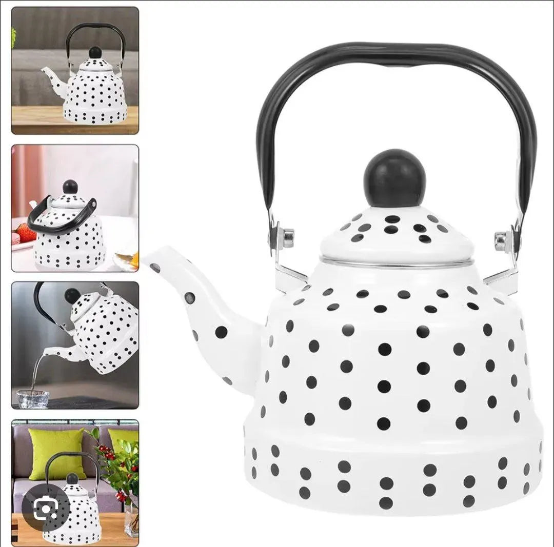 براد شاي معدني كلاسيكي "ريترو"  Dotted Tea Kettle