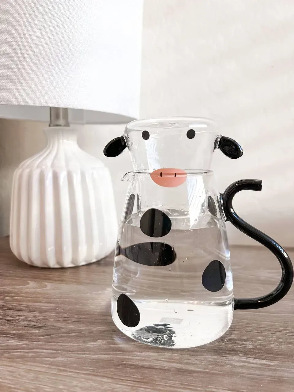 طقم البقرة البايركس Cow Print Pyrex Set