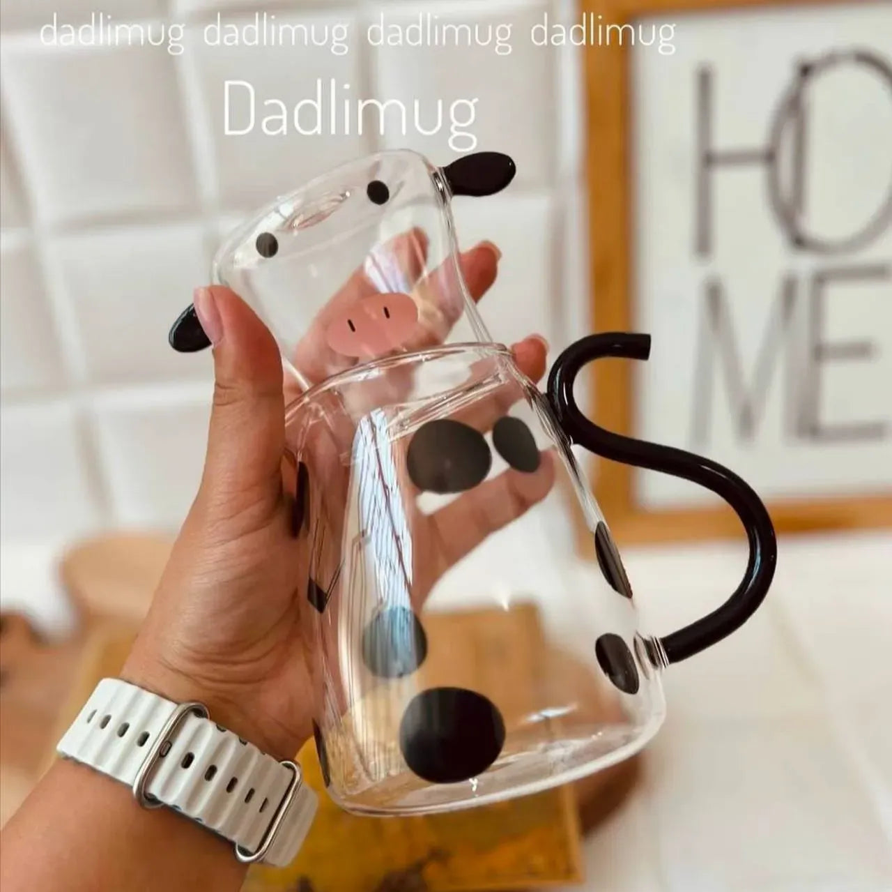 طقم البقرة البايركس Cow Print Pyrex Set