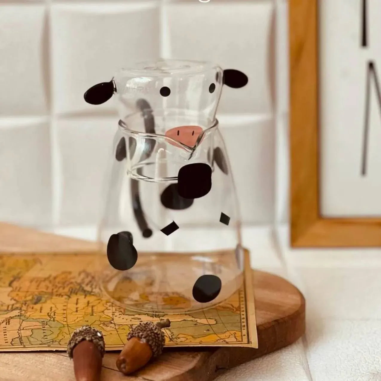 طقم البقرة البايركس Cow Print Pyrex Set