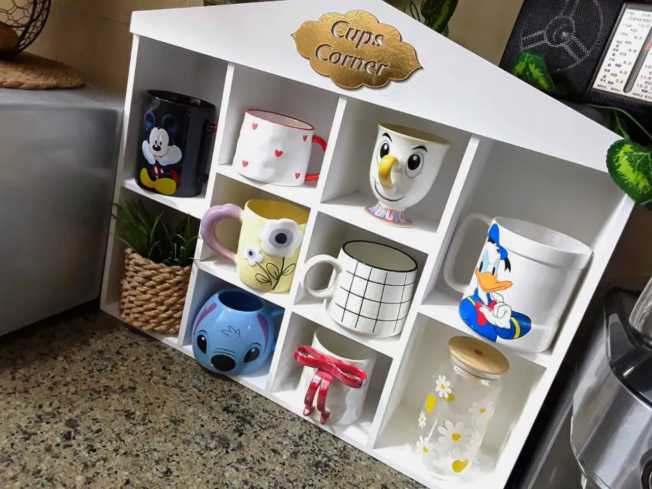 منظم كوفي كورنر خشبي فاخر Coffee Corner Organizer