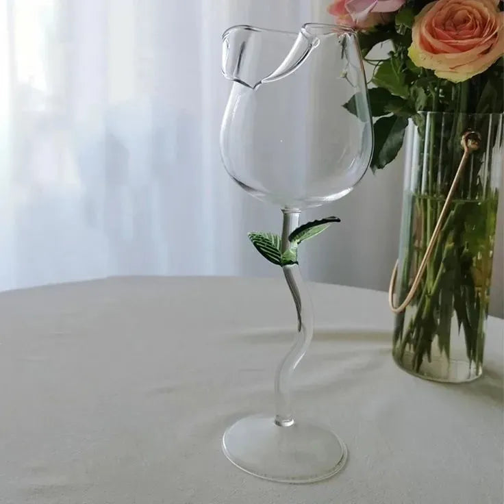 كوب زهرة التوليب الزجاجي Pink Blossom Glass Cup