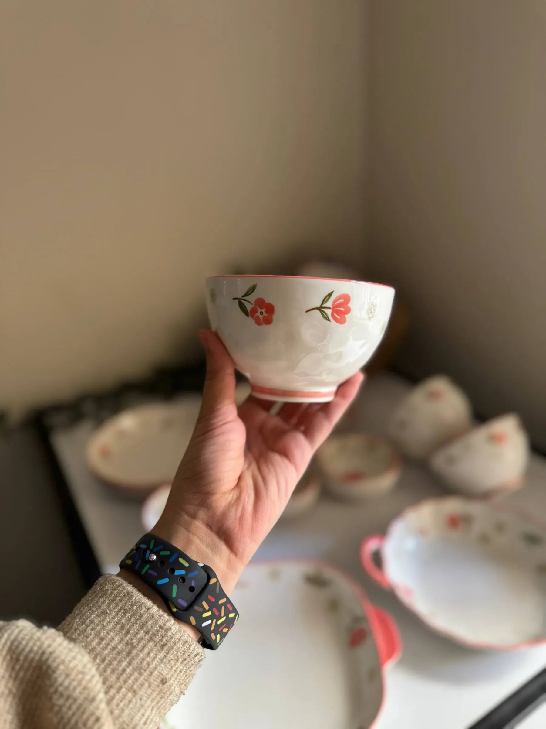  طقم بولات Flory - ٣ قطع Floral Soup Bowls