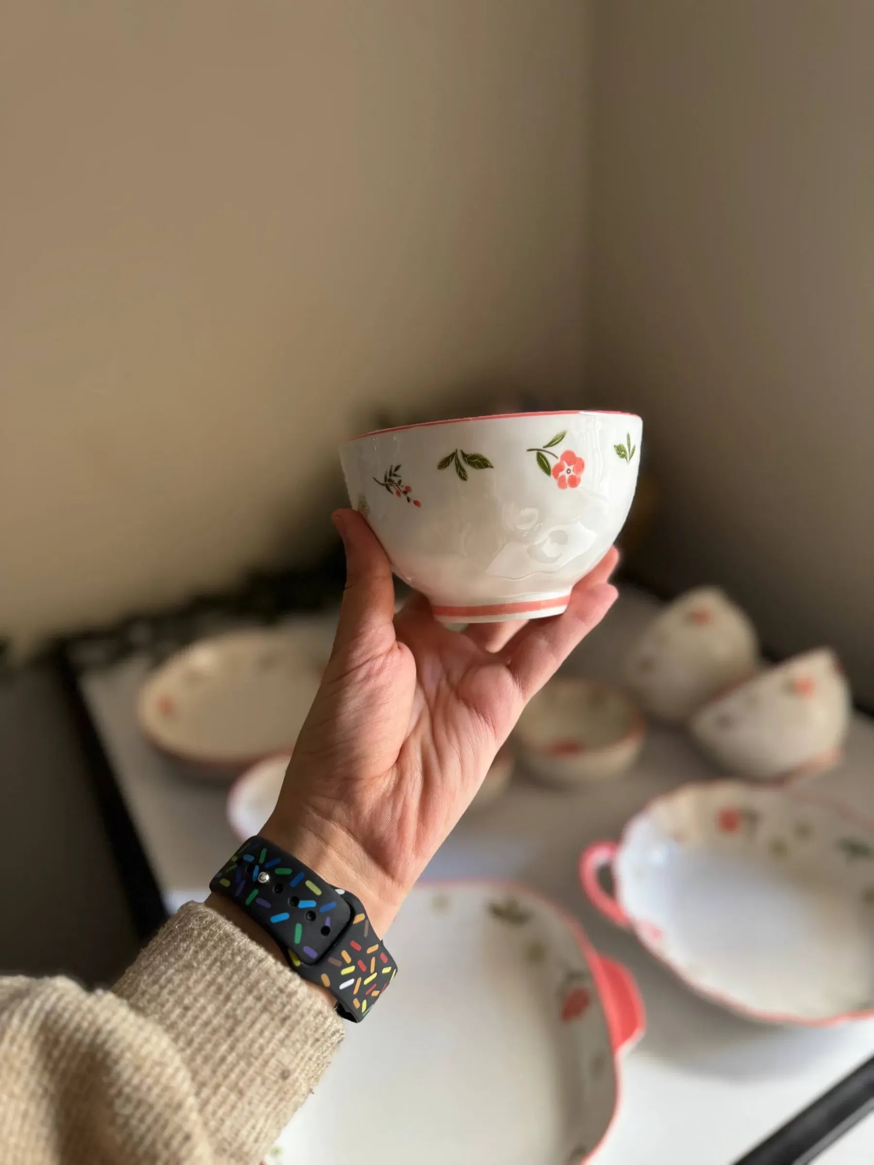  طقم بولات Flory - ٣ قطع Floral Soup Bowls