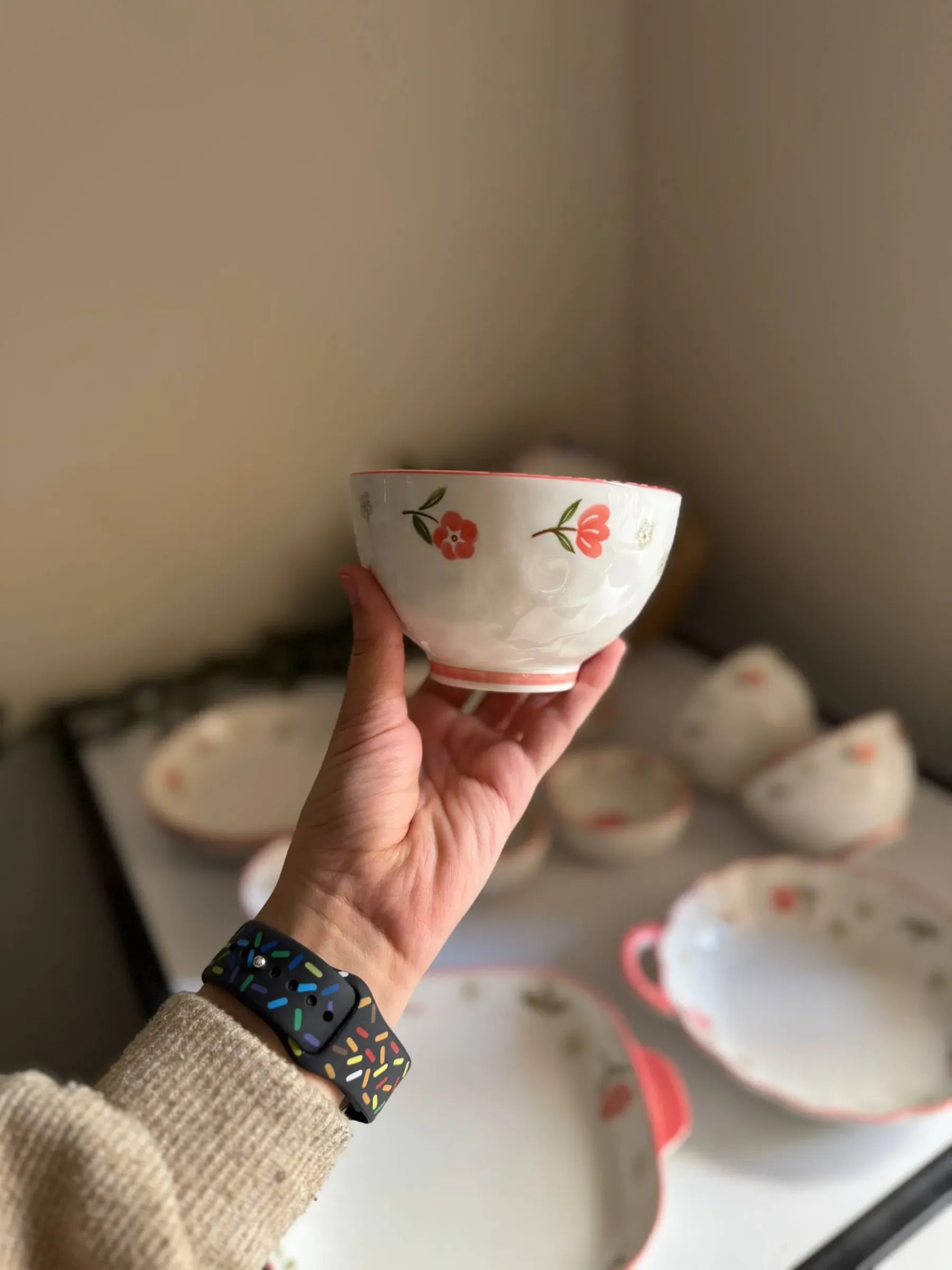  طقم بولات Flory - ٣ قطع Floral Soup Bowls