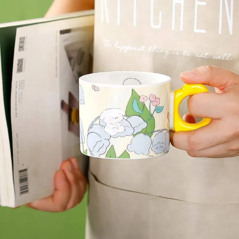 طقم مج "فلورا" الملون Pearl Bow Mug
