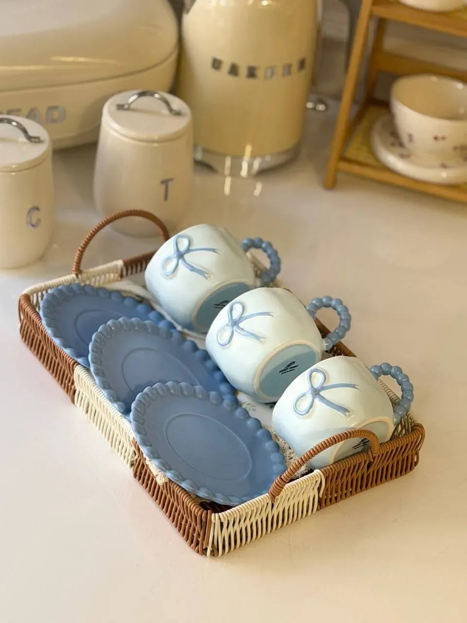طقم فنجان شاي "بيرل بو" Pearl Bow Tea Cup