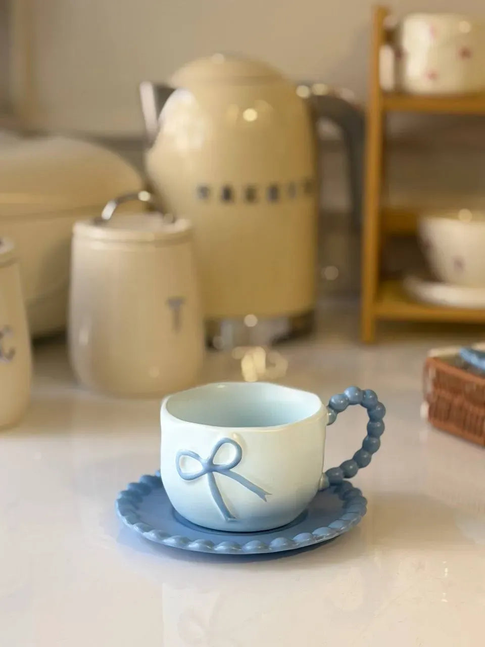 طقم فنجان شاي "بيرل بو" Pearl Bow Tea Cup