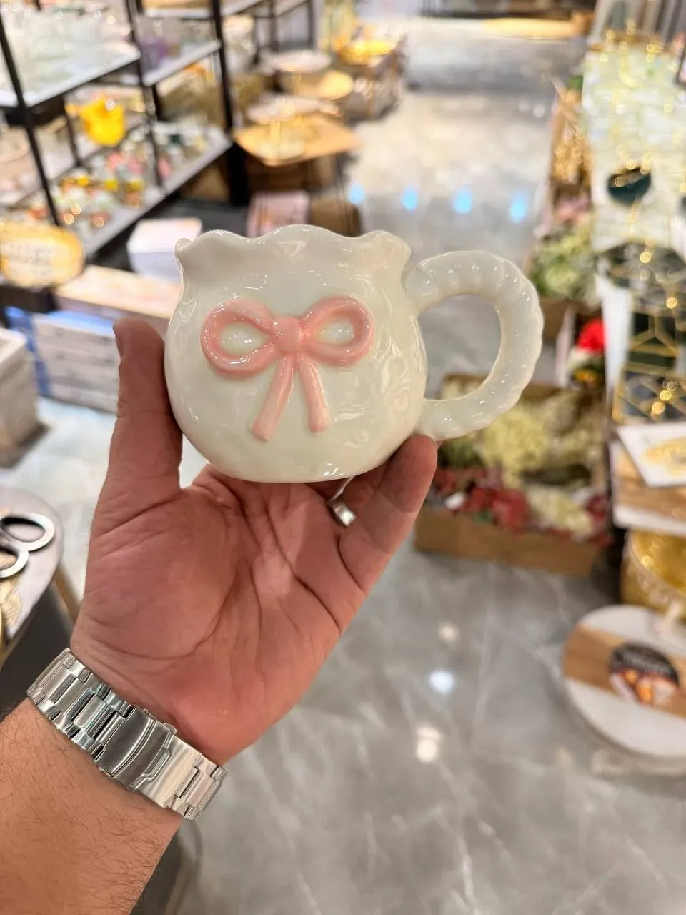  مج "كوكييت" السيراميك الراقي بفيونكة Pink Bow Mug