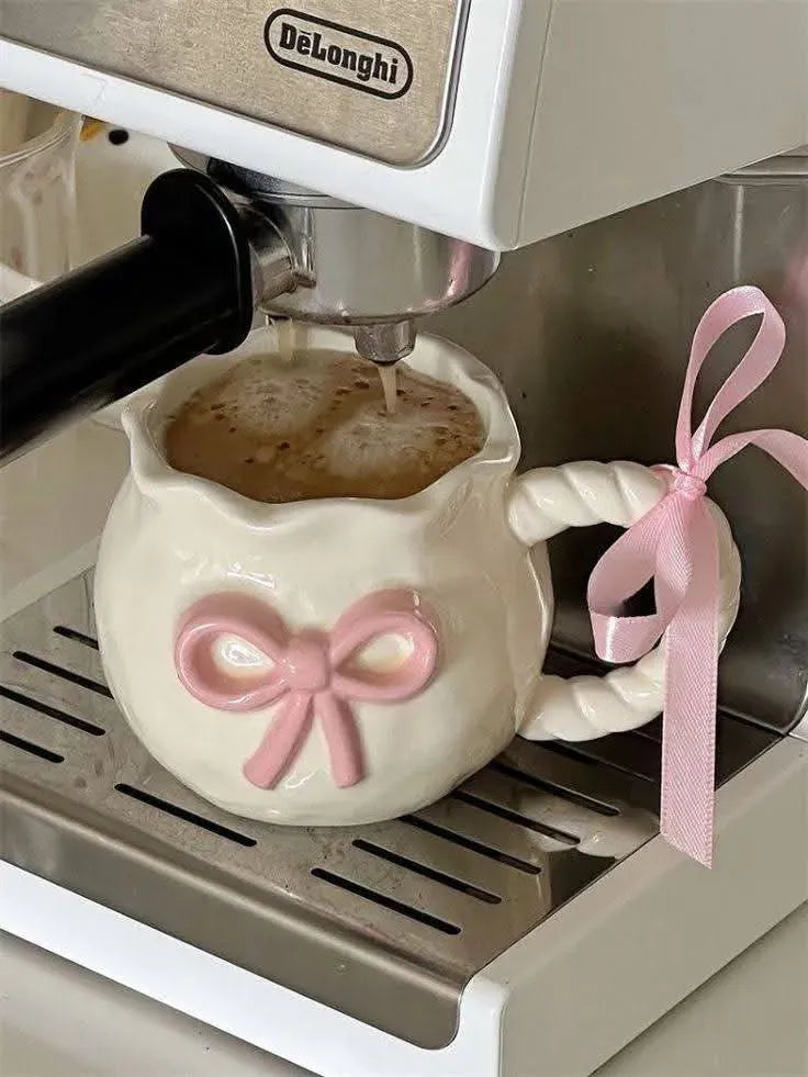  مج "كوكييت" السيراميك الراقي بفيونكة Pink Bow Mug