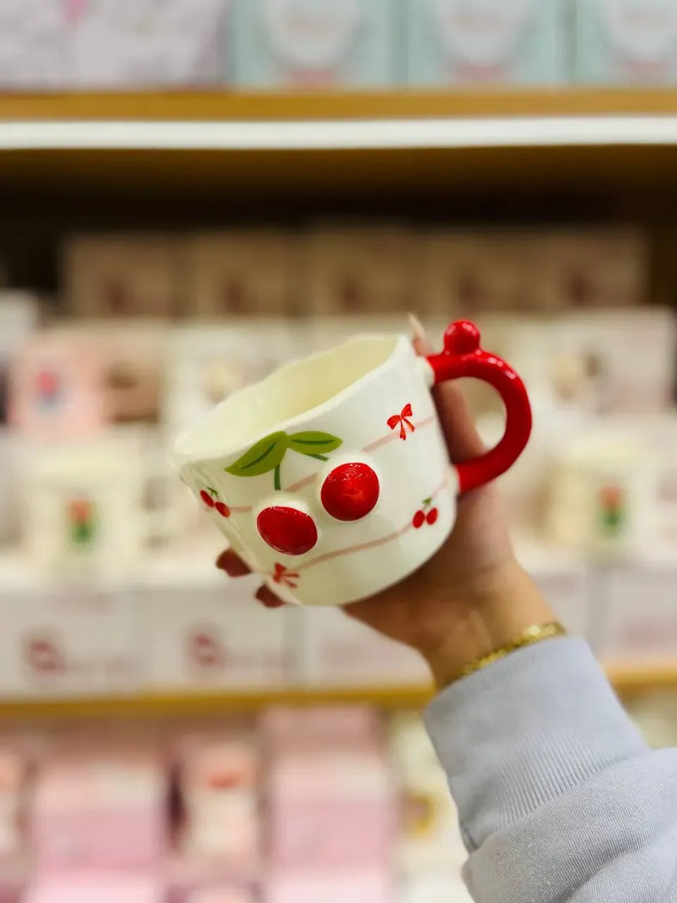 مج "تشيري" السيراميك الكوري Cherry Porcelain Mugs