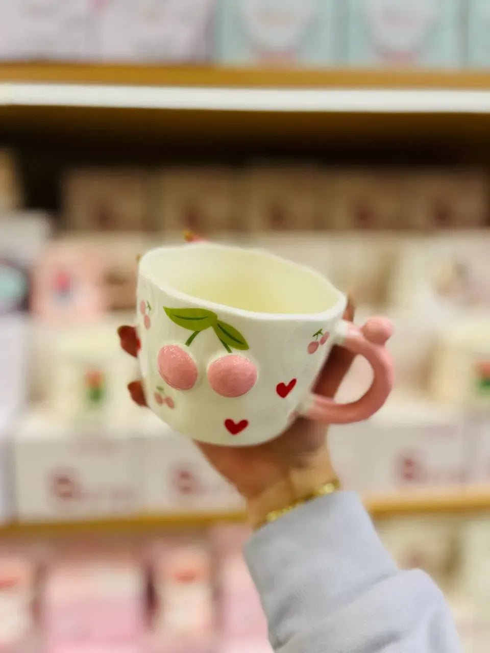 مج "تشيري" السيراميك الكوري Cherry Porcelain Mugs