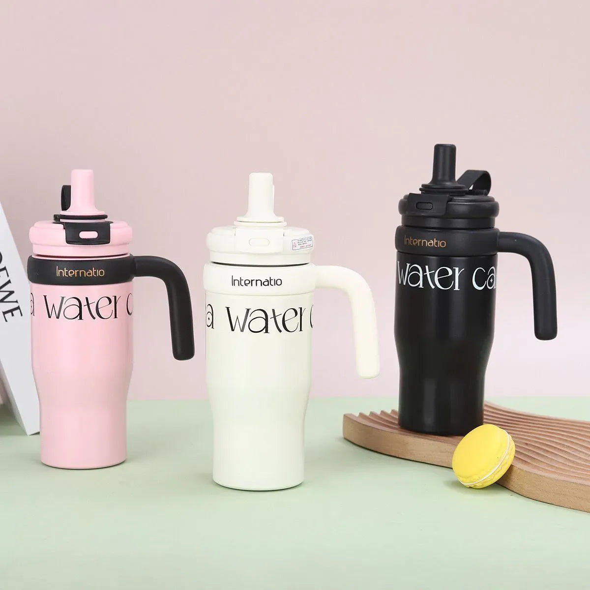  السفر الحراري "ستانلي ستايل" بمقبض وشاليموه. Thermal Travel Mug