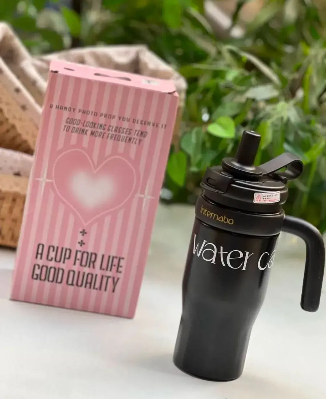 السفر الحراري "ستانلي ستايل" بمقبض وشاليموه. Thermal Travel Mug