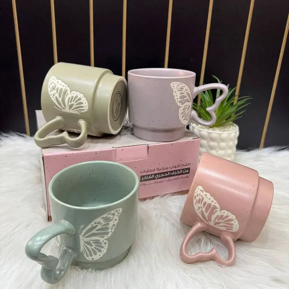 Butterfly Wing Mug set طقم مجات أجنحة الفراشة