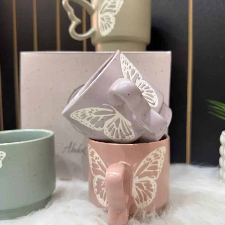 Butterfly Wing Mug set طقم مجات أجنحة الفراشة