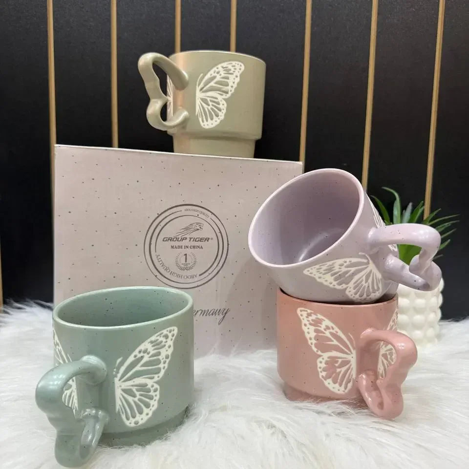 Butterfly Wing Mug set طقم مجات أجنحة الفراشة