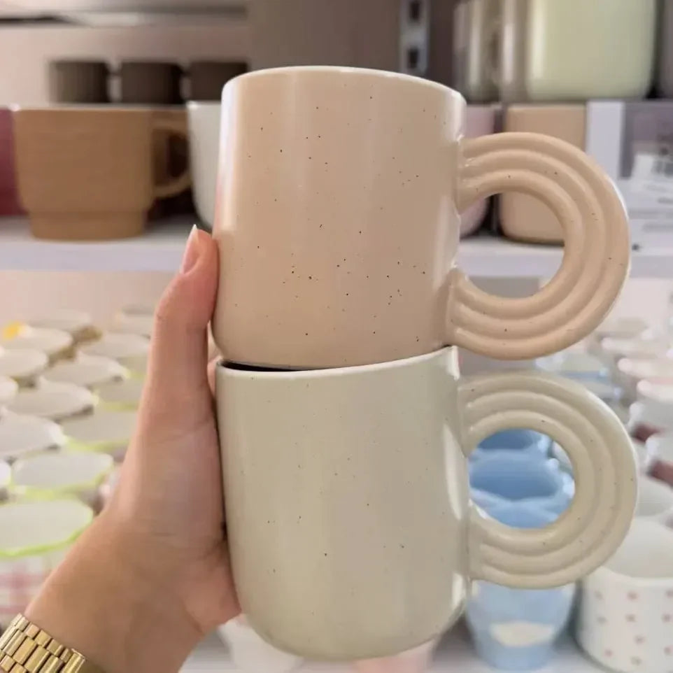 مج "آرت ديكو" بمسكة مضلعة Ripple Arch Mug set