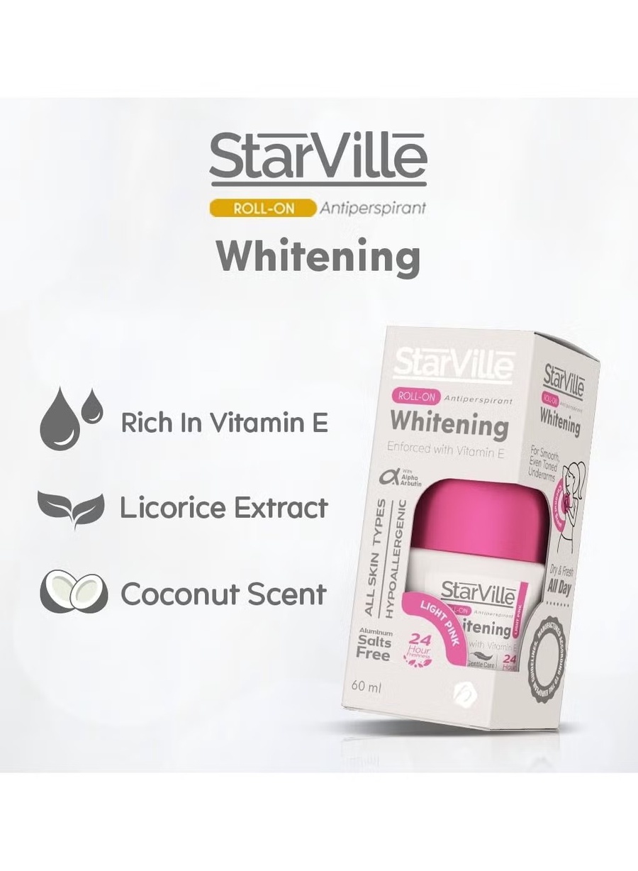 Starville Roll On Whitening Light Pink Free 60 Ml