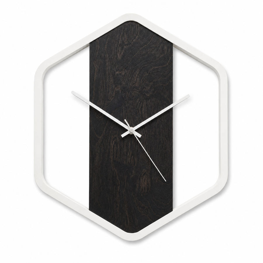  White and Black Modern Clock