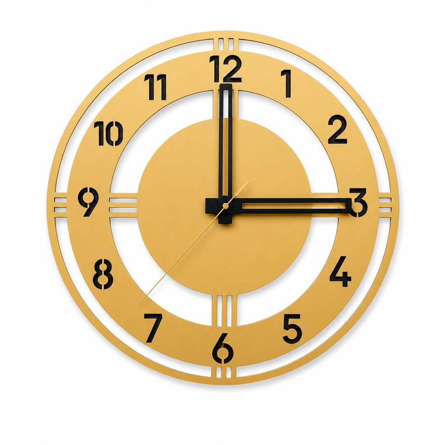  Golden Modern Clock