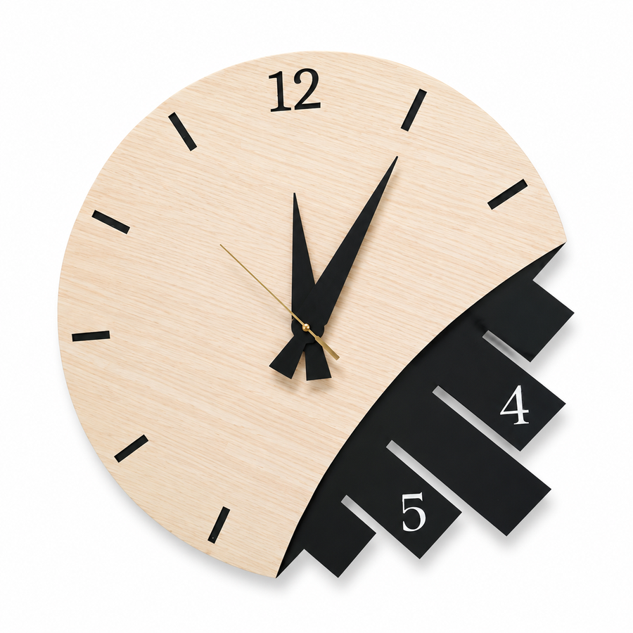  Half Circle Modern Clock