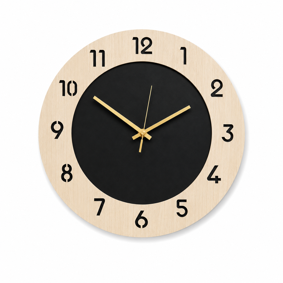  Beige Circle Modern Clock