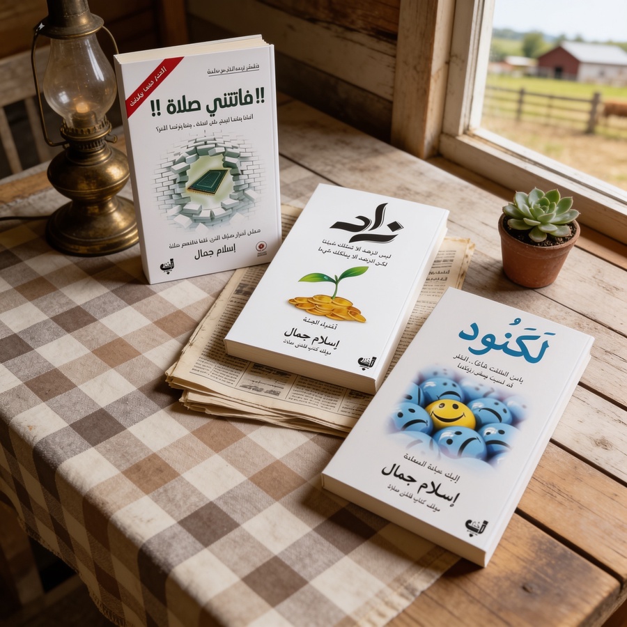 لو كل مرة تقول: "هبدأ أقرب من ربنا"... وبعد كام يوم ترجع لنفس التقصير، وكأنك معملتش أي حاجة... اعرف إن الرجوع إلى الله، والالتزام بالصلاة، مش بيبدأوا بالحماس... لكن بخطوة صادقة تستمر عليها. علشان كده جمعنالك 3 من أكثر كتب إسلام جمال تأثيرًا، هيساعدوك تقوّي علاقتك بربنا، وتعينك على المحافظة على الصلاة، وتزرع في قلبك الطمأنينة والرضا، بأسلوب بسيط وعملي.