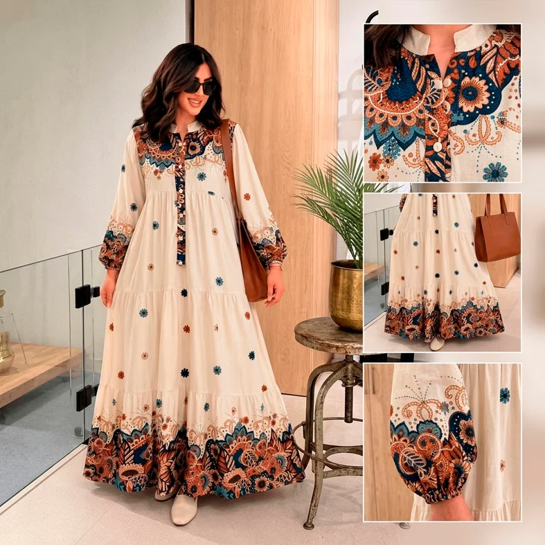 Viscose Floral Dress