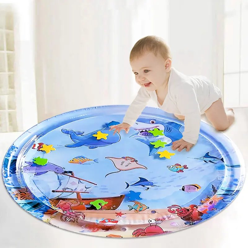 سجادة مياه دولفين للأطفال | لعبة حسية آمنة لتقوية عضلات Tummy Time