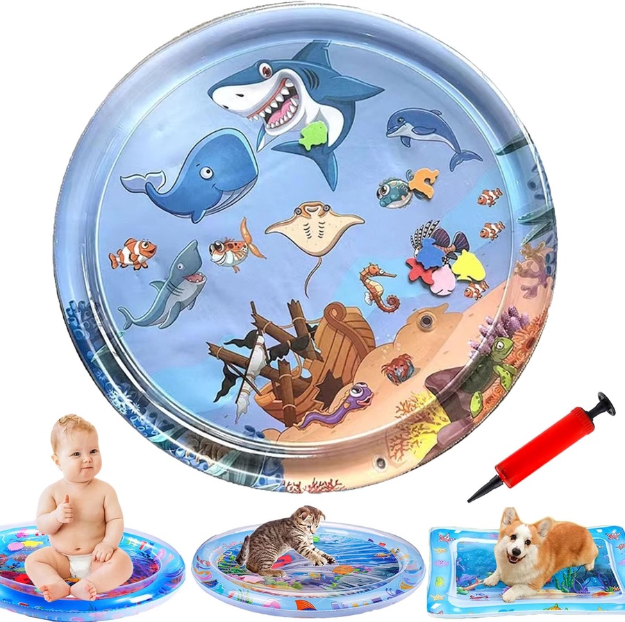 سجادة مياه دولفين للأطفال | لعبة حسية آمنة لتقوية عضلات Tummy Time