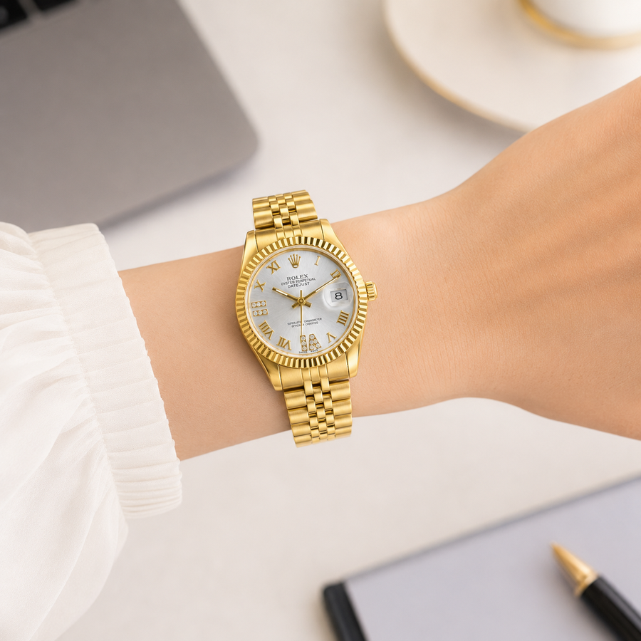 ساعة انسيال Rolex جولد نسائي