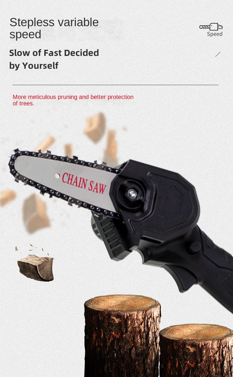 منشار كهربائي لاسلكي 24 فولت Mini Chainsaw - أداة قوية لتقليم الأشجار وقطع الأغصان بسهولة