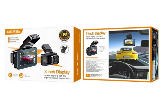 Kakusiga KSC-1132 2-in-1 Dash Board Camera – 3-Inch HD Driving Recorder with 128GB TF Card Support