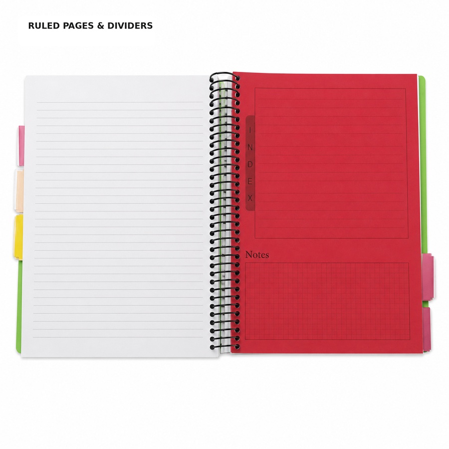 SOBHY Margin A4 Spiral Notebook – 240 Sheets – 6 Subjects
